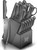 UUF Knife Sets,14 Pieces German Stainless Steel Kitchen Knife Block Sets with Built-in Sharpener, Dishwasher Safe
