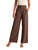 KUNMI Women's Wide Leg Pants Work Business Casual Loose High Waisted Dress Palazzo Flowy Trousers Brown
