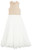 Speechless Girls' High Neck Full Length Party Dress, Gold/White, 16