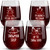 On The Rox Drinks Funny Christmas Wine Glasses - Snowman Printed Stemless Wine Glass Set of 4 - Wine Holiday Gifts for Her - Christmas Cocktail Glasses and Drinkware - Wine Gift Sets for Christmas