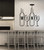 Vinyl Wall Decal Bottle Wine Bar Glass Alcohol Drink Restaurant Stickers Mural Large Decor (g3047) Black