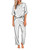 Ekouaer Womens Pajama Set Two Piece Sleepwear Soft Satin Pj Set Short Sleeve Sleep Set Light Grey M