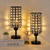 smusei Elegant Crystal Table Lamps Set of 2 Black Modern Bedside Lamp Small Decorative Nightstand Lamp Gold Desk Lamp for Living Room Bedroom Office Girls Room