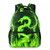 Green Dragon Backpack for Boys Girls Kids Animal Backpacks Cool Lighting Bookbags for 2nd 3rd 4th 5th 6th Grade Back to School Gifts