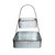 Colonial Tin Works Rustic Industrial Farmhouse Chic Two Tiered Corrugated Square Tray,Grey (Galvanized Grey)
