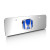 Honda 3D Blue Logo Half-size Chrome Steel License Plate
