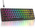 Ussixchare Retro Typewriter Mechanical Keyboard 60 Percent Gaming Keyboard RGB Backlit 68 Keys Punk Keyboard Wired with Blue Switch, Round Keycaps for Windows/Mac/PS4/PS5/Xbox