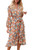 PRETTYGARDEN Women's Floral Print Boho Dress Long Sleeve Wrap V Neck Ruffle Belted A-Line Flowy Maxi Dresses (Floral Yellow,Medium)