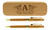 Engraved Pen Gift Set Personalized Pen & Case Personalized Engraved Bamboo Wood Gift 2 Pen Case Set