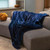 NANPIPER Fleece Blanket Queen Size Soft Bed Blankets-420GSM Warm Fuzzy Plush Microfiber Navy Blue 90"x90"