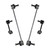 HAWK BROTHER K750058 K80258 Front Rear Stabilizer Sway Bar End Link Kits Replacement for Chrysler Sebring /07-09 Jeep Compass/Patriot/Caliber/08-14 Dodge Avenger & Mitsubishi Lancer-4Pcs Set