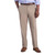 Haggar Men's Iron Free Premium Classic Fit Flat Front Expandable Waist Casual Pant (Regular and Big & Tall Sizes), Med Khaki, 34W x 29L