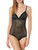 Pretty Polly Women's Graphic mesh Bodysuit, Black (Black), Extra Large (US 14-18)