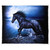 XSMEI 60"x80" Dark Horse Sherpa Blanket Black Horse Throw Blanket Super Soft Fuzzy Blanket Thick Warm Fleece Blankets for Couch Bed