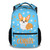 MEETUHONEY Corgi Backpack for Girls - 16 Inch Cute Backpack for School - Blue Lightweight Durable Bookbag for Kids