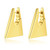 HIUS 18K Gold Plated Chunky Triangle Hoop Earrings for Women, Geometric Drop Dangle Earrings, Statement Gold Women's Jewelry