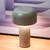 Glivpny Mushroom Lamp for Home Decor,Cordless Touch Table Lamp,Dimmable Rechargeable Mushroom Desk Lamp,Small Bedside Lamp,Nightstand Lamp for Indoor Outdoor (Light Gray)