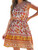 CUPSHE Women's Orange Floral Print Cami A-Line Dress Cami V-Neck Dress Sleeveless Dress