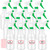 12 Pcs 32 oz Plastic Spray Bottles Heavy Duty Spraying Bottles Leak Proof Mist Empty Water Bottle for Pets Cleaning Solutions Planting Spray Alcohol with Adjustable Nozzle and Label (Green, White)