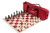 US Chess Federation Supreme Triple Weighted Chess Set Combo - Red