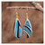 PSVOD 1 Pair Blue Water Drop Dangled Stones Hook Earrings Earrings Stud Set (Size : Gold)