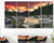 Designart Rocky Mountain River at Sunset-Extra Large Wall Art Landscape-48x28 4 Piece-PT10914-271, 28 in x 48 in x 1 in (H x W x D) 4 P