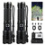 UOATEPC Rechargeable Flashlights High Lumens, 290000 Lumens Super Bright Flash Light High Powered Tactical Flashlight, 5 Modes IPX6 Waterproof LED Powerful Flashlights for Emergency Camping