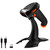 Tera 1D 2D QR Barcode Scanner with Stand Wireless and Wired Digital Printed Bar Codes Reader Handheld Compact with Magic Diamond Accurate Rapid Aiming System & Vibration Alert FT0002