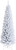 Giantex 6FT Artificia Pencil Christmas Tree, Realistic Unlit Pine Tree with 340 PVC Needles & Folding Metal Stand, for Indoor Outdoor Christmas Decoration