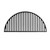 BBQGUYS Signature Half Moon Cast Iron Cooking Grate for 18-Inch Kamado Grills - Fits Big Green Egg Large & Kamado Joe Classic - BBQ-KHM-18-CI