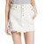 Free People Womens Destroyed Denim Skirt, White, 28