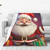 Christmas Santa Claus Print Throw Blanket Lightweight Soft Flannel Blankets Luxury Warm Fleece Blanket for Bed Couch Sofa 60"x50"