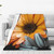 Flower Print Throw Blanket Lightweight Soft Flannel Blankets Luxury Warm Fleece Blanket for Bed Couch Sofa 60"x50"