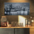 Designart PT9959-32-16 Panorama New York City at Night-Cityscape Canvas print-32X16, 32 x 16 in, Blue