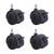 Uitllna 4 Castor Wheels,Swivel Castor with Brakes,Furniture Office Chair Caster Threaded Stem,Load Capacity 35kg (2in/M10)