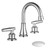 Airuida Chrome Polish Widespread Bathroom Sink Faucet 8 inch 2 Handles 3 Holes 360 Degree Swivel Spout Stainless Steel Lavatory Vanity Bathroom Faucets with Pop Up Drain