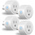 Smart Plug Wi-Fi Home Electrical Timing Outlet Remote Control Power Switch No Hub Required Compatible with Alexa and Google Assistant (4-Pack)