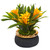 Nearly Natural Mini 11in. Bromeliad Artificial Stoneware Planter Silk Plants, Yellow