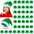 Vicenpal 100 Pcs Christmas Santa Hat Bulk Xmas Claus Hat Non Woven Fabric Decor Holiday Hat for Women Men Party Supplies (Green)