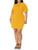 DKNY Women's Scuba Crepe Desk to Dinner Cowl Neck Dress, Golden Spice, 16