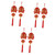 ERINGOGO 6 Pcs Lantern Ornaments Lunar New Year Decorations Chinese Knot Pendant Chinese New Year Decorations Chinoiserie Ornaments Chinese Lantern Ligthts Red Flocking Cloth Spring Blush