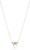 Amazon Collection 18K Yellow Gold Over Sterling Silver Crystal Bow Pendant Necklace, 16" +2"