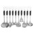 Hell's Kitchen 10 Piece Stainless Steel Utensil Set with Hanging Rack (Black)