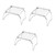 Yardwe 3pcs Barbecue Grilling Basket Grilling Basket Pan Portable Camping Grill Patio BBQ Grill Mesh Grill Basket Barbecue Charcoal Grills Stainless Steel Grill Grate Cooling Rack Outdoor