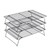 Cooling Rack 3 Tier Stackable Cake Cooling Rack Metal Cookie Bread Cookie Cooling Rack Kitchen Accessories KAIWU (Color : 01, Size : 40 * 22cm)