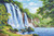 RIOLIS Counted Cross Stitch Kit 23.5"X15.75"-Noise Of Waterfall (10 Count) -R1908