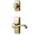 Ideal Security GL Lever Set for Storm and Screen Doors, With Deadbolt, Bright Brass