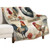 MaSiledy Throw Blanket Country Charm Roosters Flannel Fleece Throw Blanket Watercolor Rooster Blanket 60"x80" for Couch Sofa Bed Office Gift for Valentine Mother Father Couple Unique Ideas Gifts