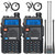 Baofeng UV-5R Ham Radio Handheld Two Way Radio Rechargeable Long Range Baofeng UV5R Portable Walkie Talkies with Extra 2 Pack 771 Antenna (Black-2Pack+AR-771)