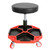 TCE ATRXF8308U Pneumatic Creeper Seat/Padded Adjustable Mechanic Stool with Removable Tool Tray Storage, 300 lb Capacity, Black/Red